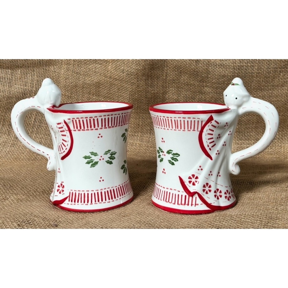 Temptations Christmas Angel Mug Set Coffee Cup Holiday Festive Cute 12 Fl Ozs